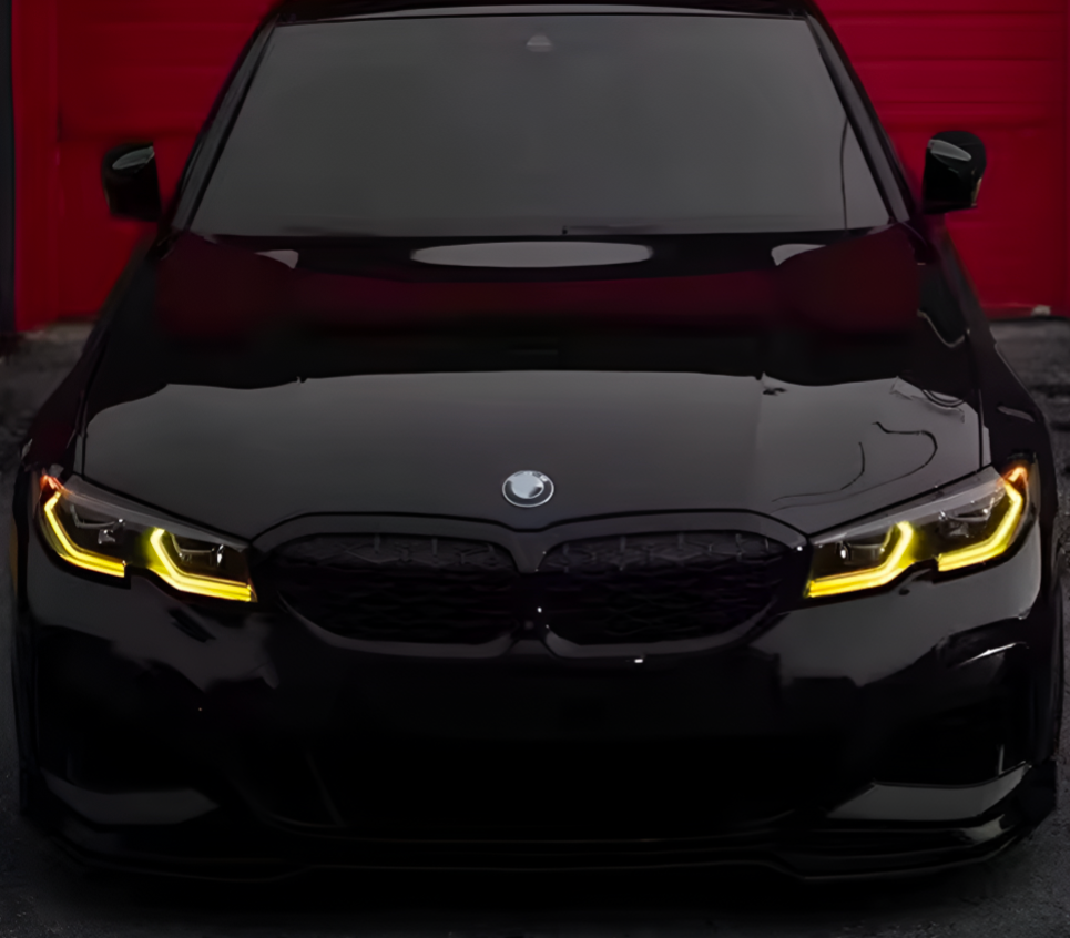 Modules LED DRL Jaunes look CSL Angel Eyes pour BMW Série 4 G22 / M4 G82 (2020 à 2024)