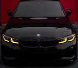 Modules LED DRL Jaunes look CSL Angel Eyes pour BMW Série 4 G22 / M4 G82 (2020 à 2024)