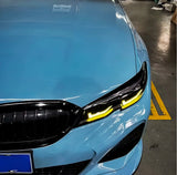 Modules LED DRL Jaunes look CSL Angel Eyes pour BMW Série 4 G22 / M4 G82 (2020 à 2024)