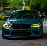 Modules LED DRL Jaunes look CSL Angel Eyes pour BMW Série 5 G30 avant restylage (2016 à 2020)