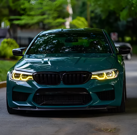 Modules LED DRL Jaunes look CSL Angel Eyes pour BMW Série 5 G30 avant restylage (2016 à 2020)