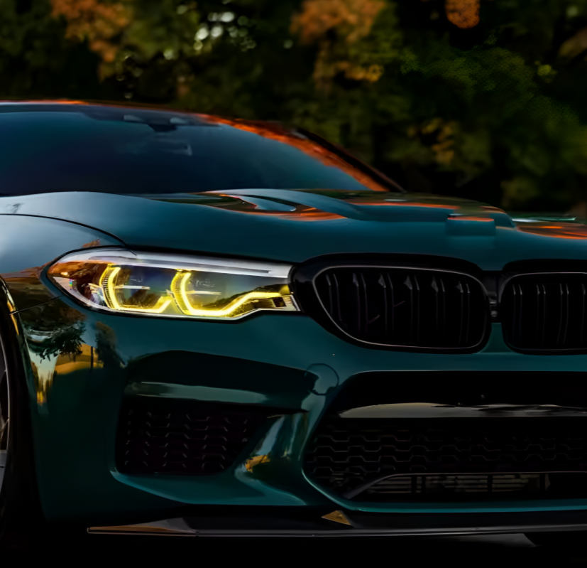 Modules LED DRL Jaunes look CSL Angel Eyes pour BMW Série 5 G30 avant restylage (2016 à 2020)