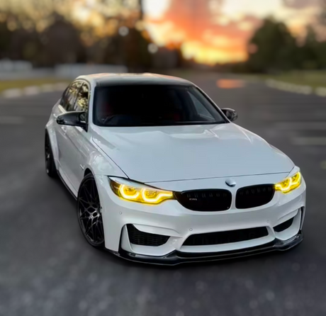 Modules LED DRL jaunes look CSL Angel Eyes pour BMW Série 4 F32 / M4 F82 (2013 à 2017)