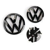 Logos noirs avant et arrière Emblèmes VW GOLF 7 (compatible ACC) - 2012 à 2021