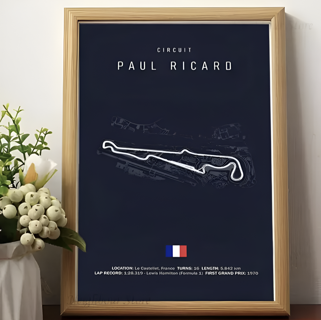 Poster de voiture circuit du Paul Ricard, France