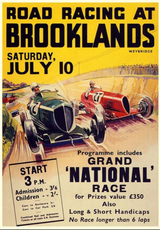 Poster de voiture de course vintage circuit de Brooksland