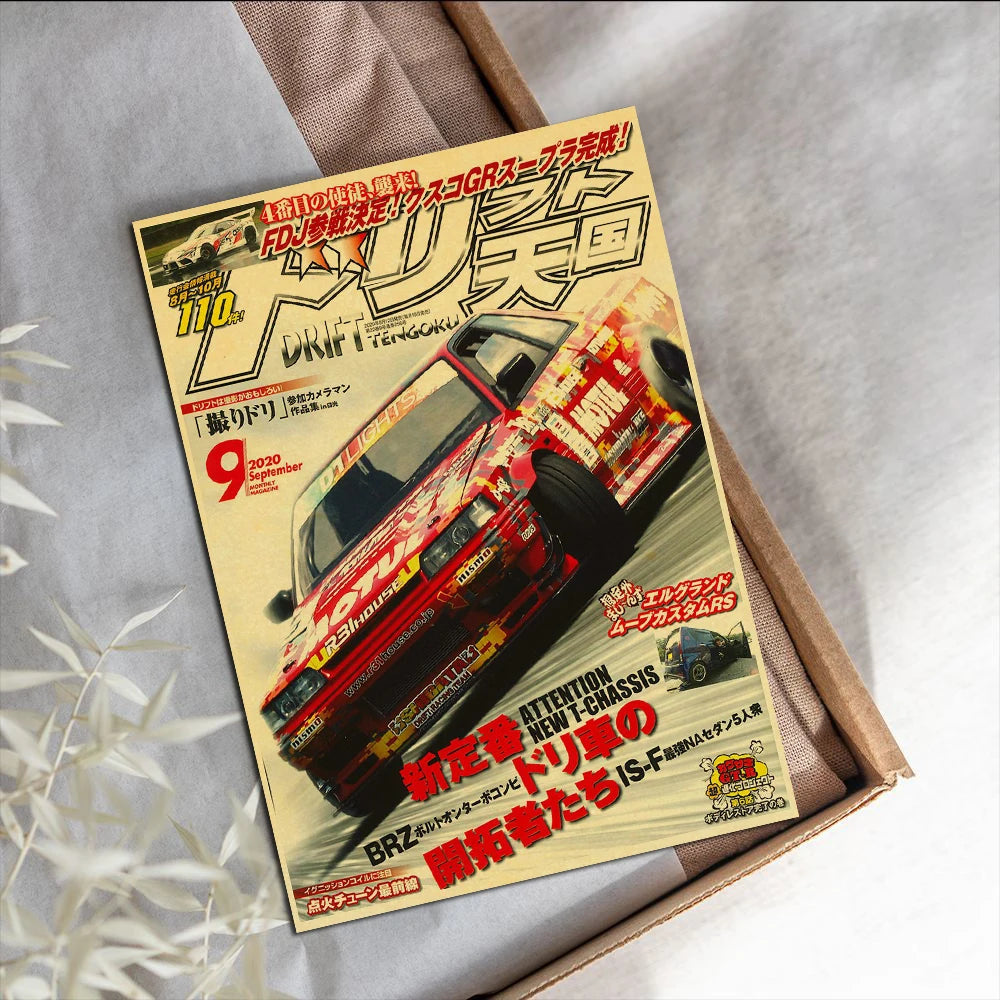 Poster de voiture retro Affiche vintage JDM Drift