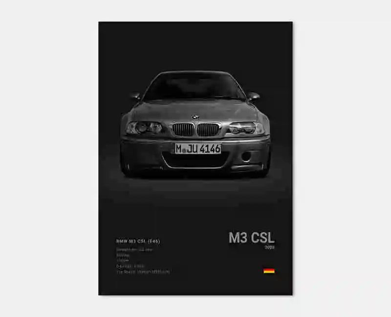 Poster voiture Affiche voiture murale BMW Motorsport