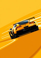 Poster voiture de course vintage F1 et 24 Heures du Mans