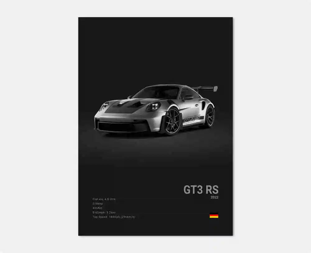 Poster voiture en toile collection Porsche 911