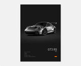 Poster voiture en toile collection Porsche 911