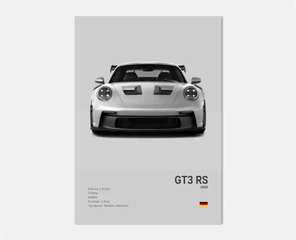 Poster voiture en toile collection Porsche 911