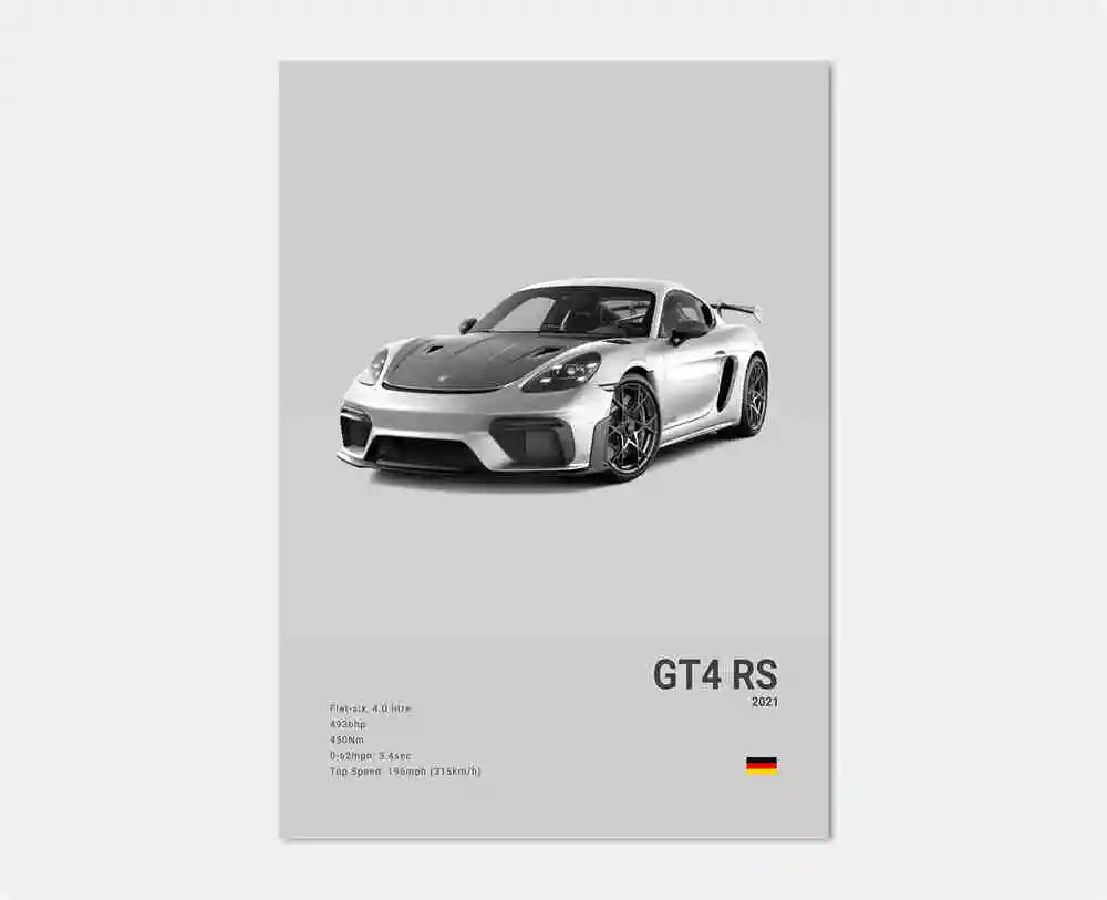 Poster voiture en toile collection Porsche 911