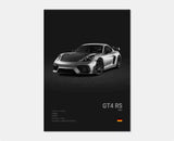 Poster voiture en toile collection Porsche 911