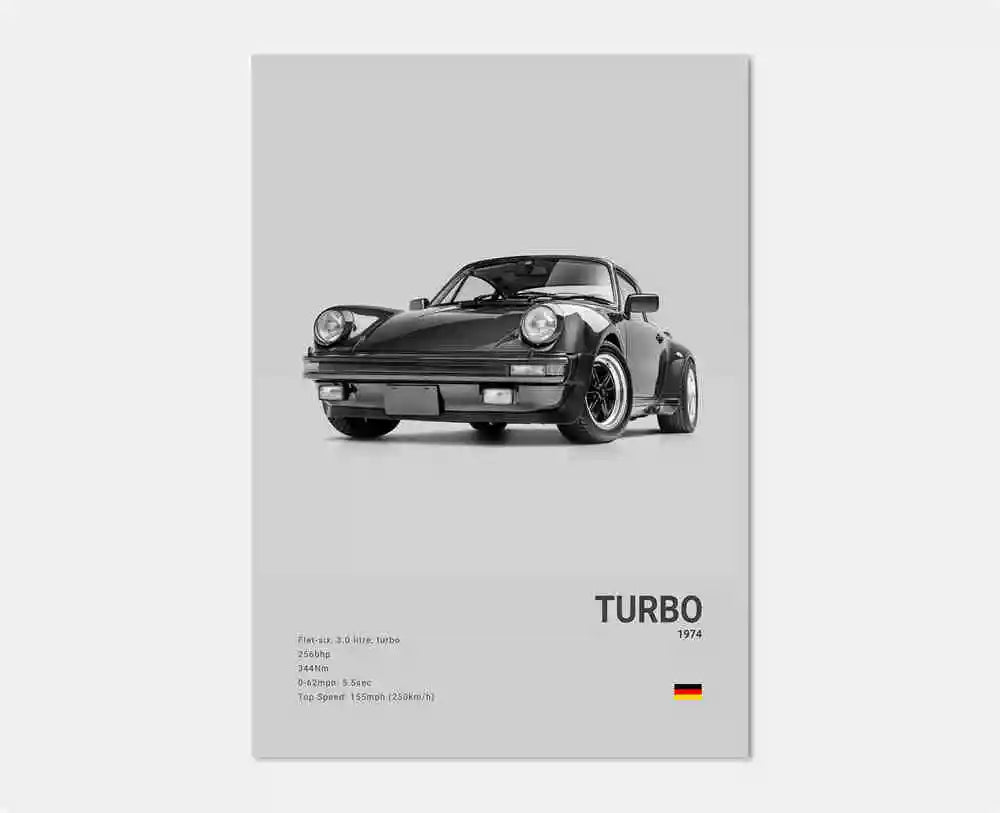 Poster voiture en toile collection Porsche 911
