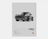 Poster voiture en toile collection Porsche 911