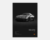 Poster voiture en toile collection Porsche 911