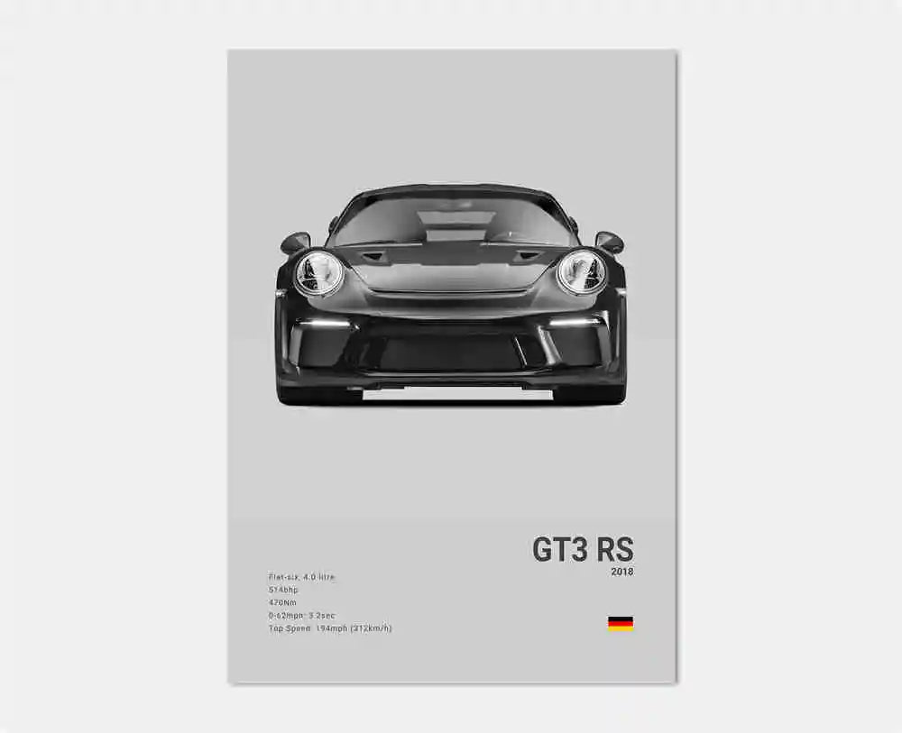 Poster voiture en toile collection Porsche 911