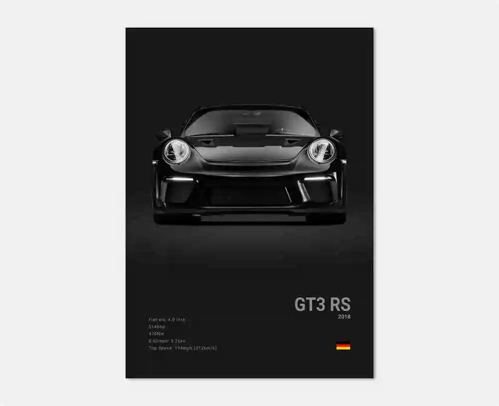 Poster voiture en toile collection Porsche 911