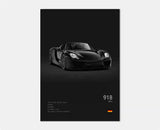 Poster voiture en toile collection Porsche 911