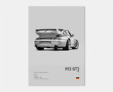 Poster voiture en toile collection Porsche 911