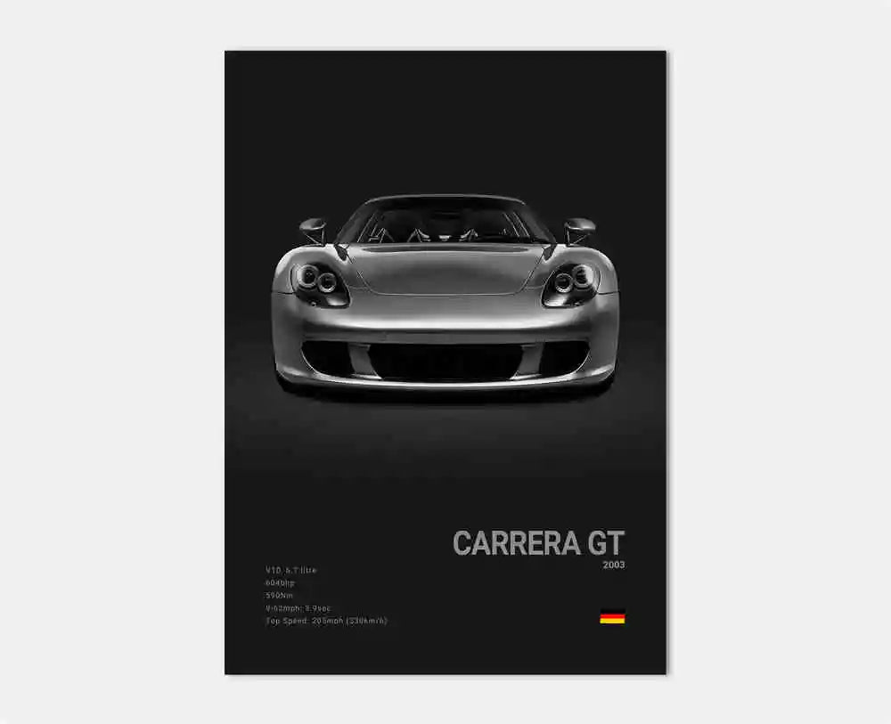 Poster voiture en toile collection Porsche 911