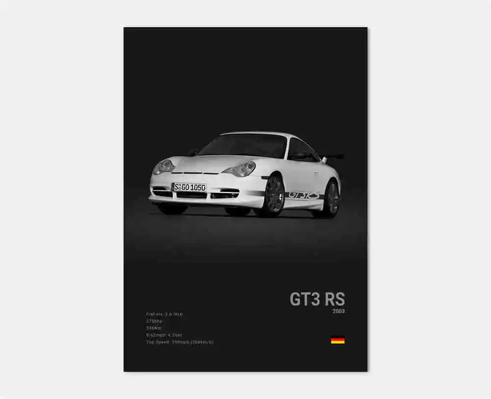 Poster voiture en toile collection Porsche 911