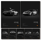 Poster voiture en toile collection Porsche 911