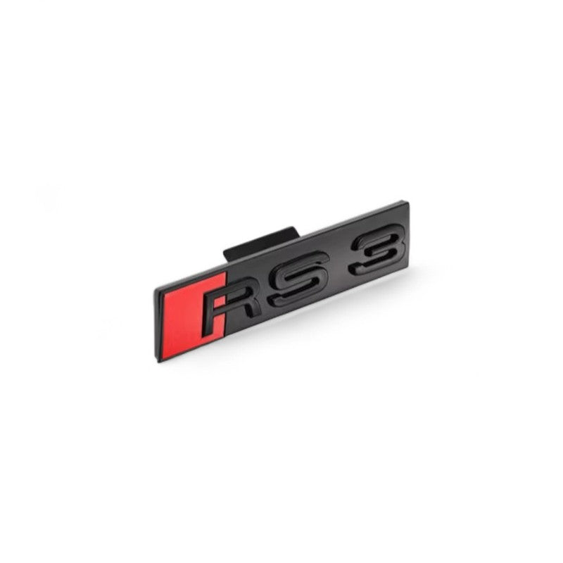 Logo de Calandre Badge AUDI RS3 Noir Brillant
