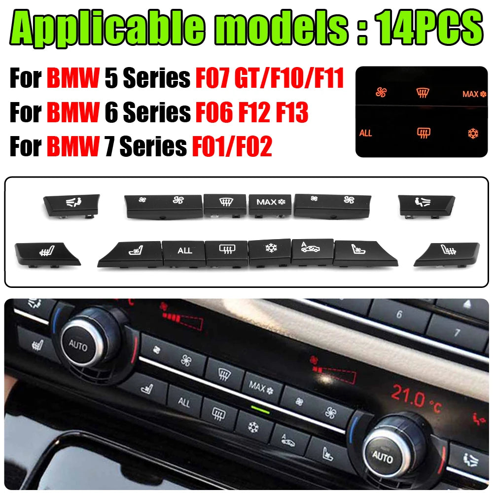 Boutons de chauffage et climatisation BMW Série 5 F10 - 2010 à 2017