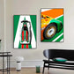Poster voiture de course vintage Toile F1 Affiche voiture 24 Heures de Mans