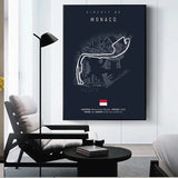Poster voiture circuit automobile de Monaco