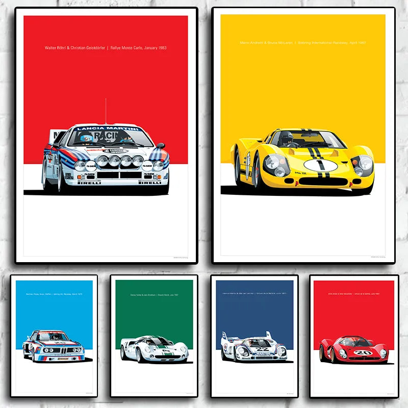Affiche voiture BMW Motorsport 3.0 CSL Alpina Endurance Poster en toile