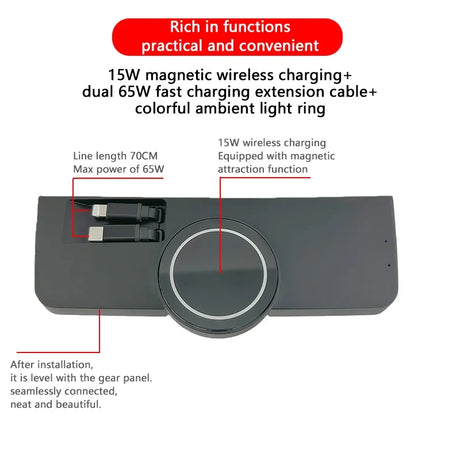 Chargeur à induction pour accoudoir central Audi Q5 8R, A4 B8 et A5 8T