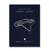 Poster de voiture circuit de Magny-Cours, France