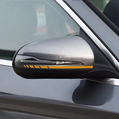 2X Edition 1 Styling 8.8" Side Stripes Sticker Rearview Mirror Vinyl Decal For Mercedes Benz W204 W205 W176 A45 W213 C63 AMG