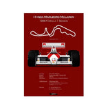 Tableau F1 Vintage Poster voiture de course Formule 1