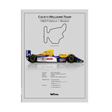 Tableau F1 Vintage Poster voiture de course Formule 1