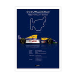 Tableau F1 Vintage Poster voiture de course Formule 1