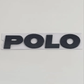 Ancien design / Noir mat Badge de coffre lettres noires VW POLO