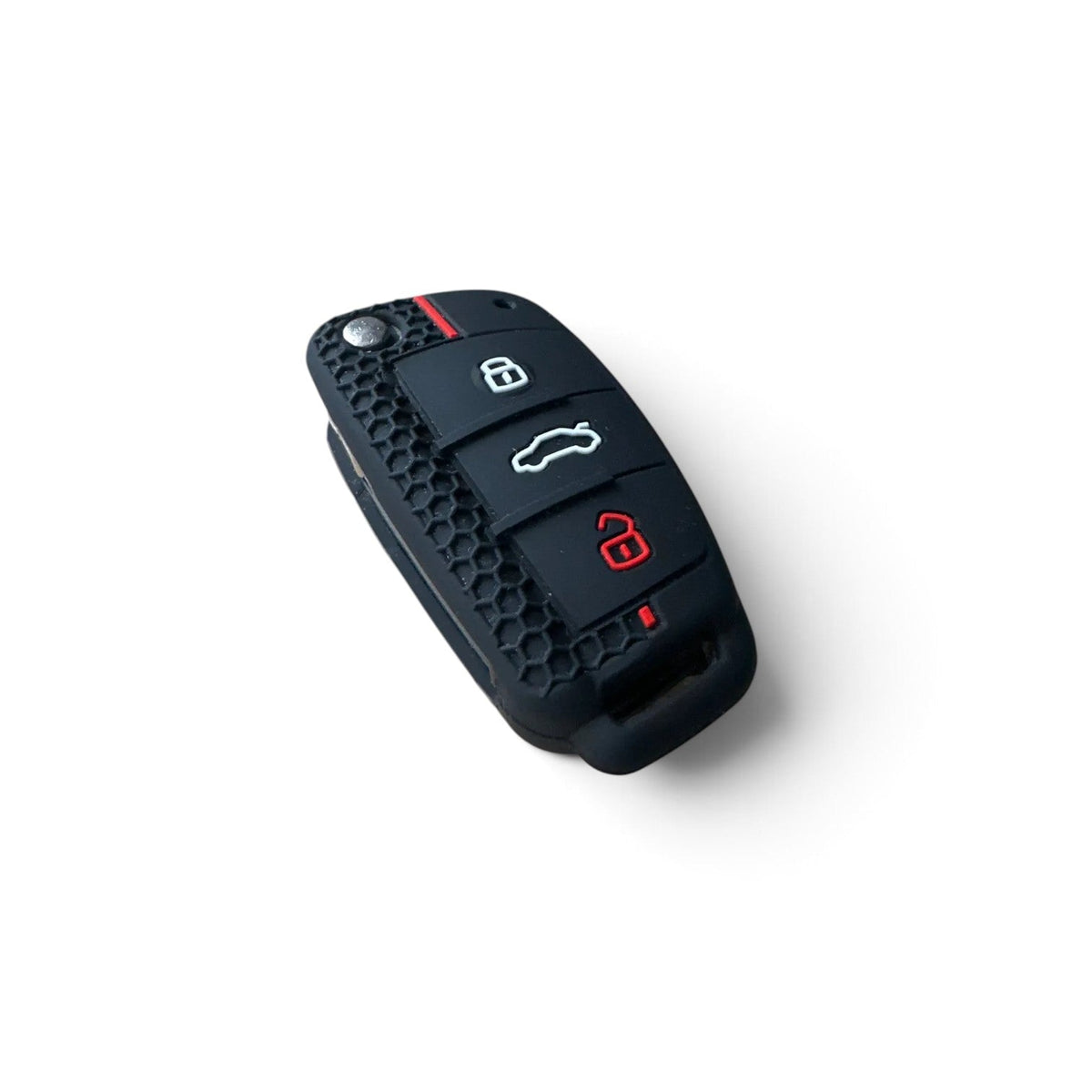 Coque de clé Audi en silicone avec porte-clés