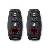 Coque de clé Audi en silicone avec porte-clés