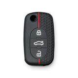Coque de clé Audi en silicone avec porte-clés