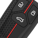 Coque de clé Audi en silicone avec porte-clés