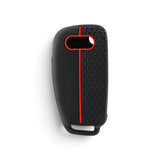 Coque de clé Audi en silicone avec porte-clés