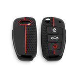 Coque de clé Audi en silicone avec porte-clés