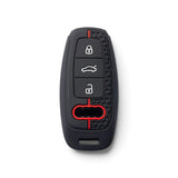 Coque de clé Audi en silicone avec porte-clés