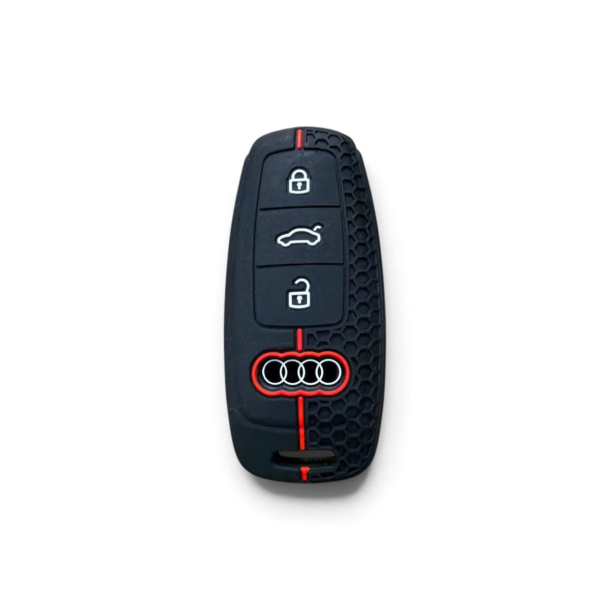 Coque de clé Audi en silicone avec porte-clés