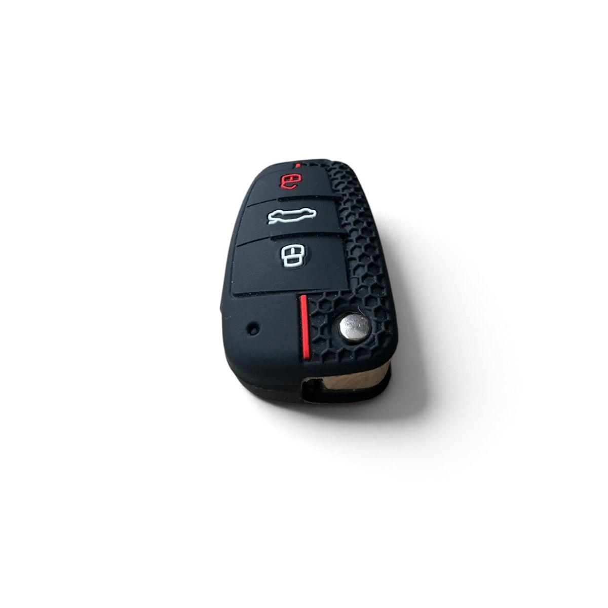 Coque de clé Audi en silicone avec porte-clés
