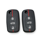Coque de clé Audi en silicone avec porte-clés